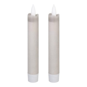 Eglo 422223 - SETTI 2x LED-kynttilä ANTANABE LED/1xAAA 15 cm harmaa