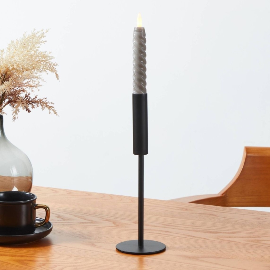 Eglo - SETTI 2x LED Kynttilä LED/1xAAA 15 cm harmaa