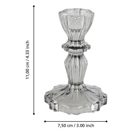 Eglo - Kynttilänjalka 11x7,5 cm harmaa