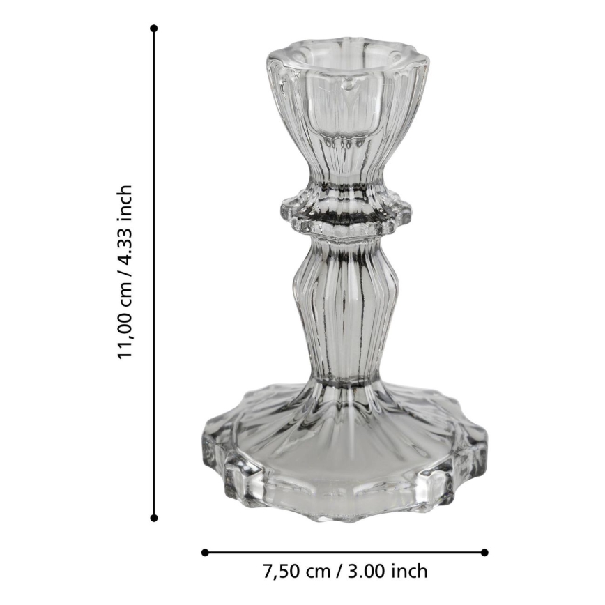 Eglo - Kynttilänjalka 11x7,5 cm harmaa