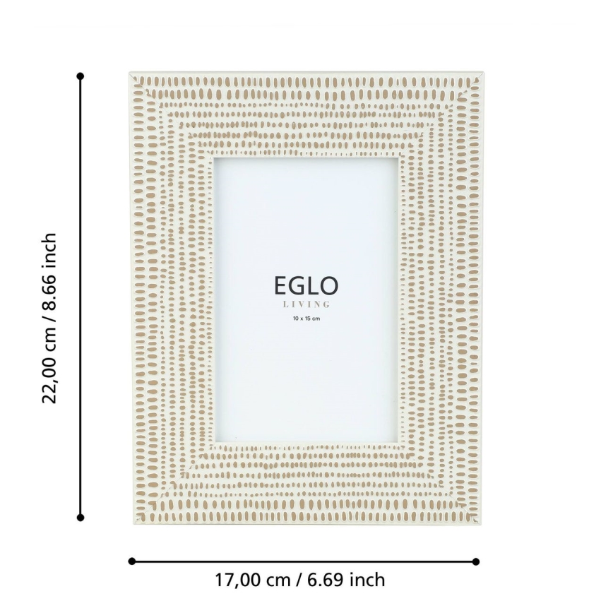 Eglo - valokuvakehys 10x15 cm kerma