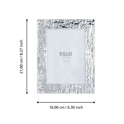 Eglo 423222 - Valokuvakehys BUGRINO 13x18 cm hopea