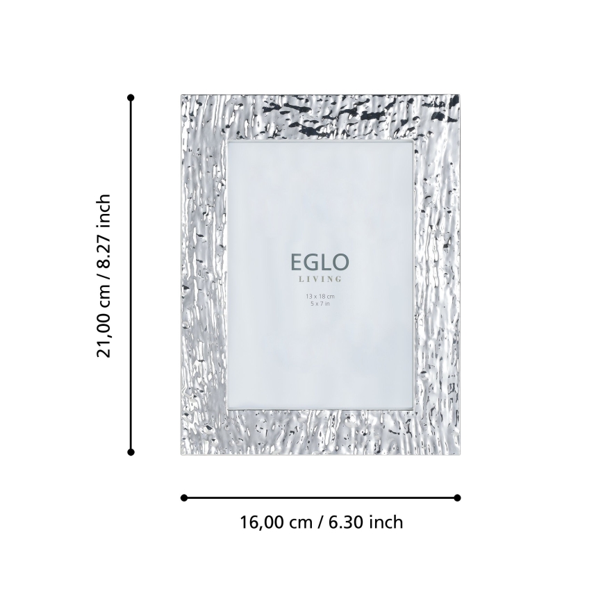 Eglo 423222 - Valokuvakehys BUGRINO 13x18 cm hopea