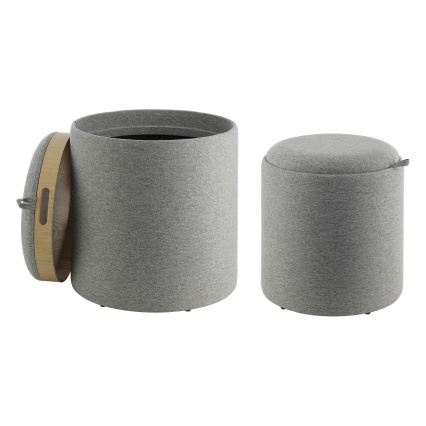 Eglo - SETTI 2x Tabouret halkaisija 34,5/39 cm harmaa