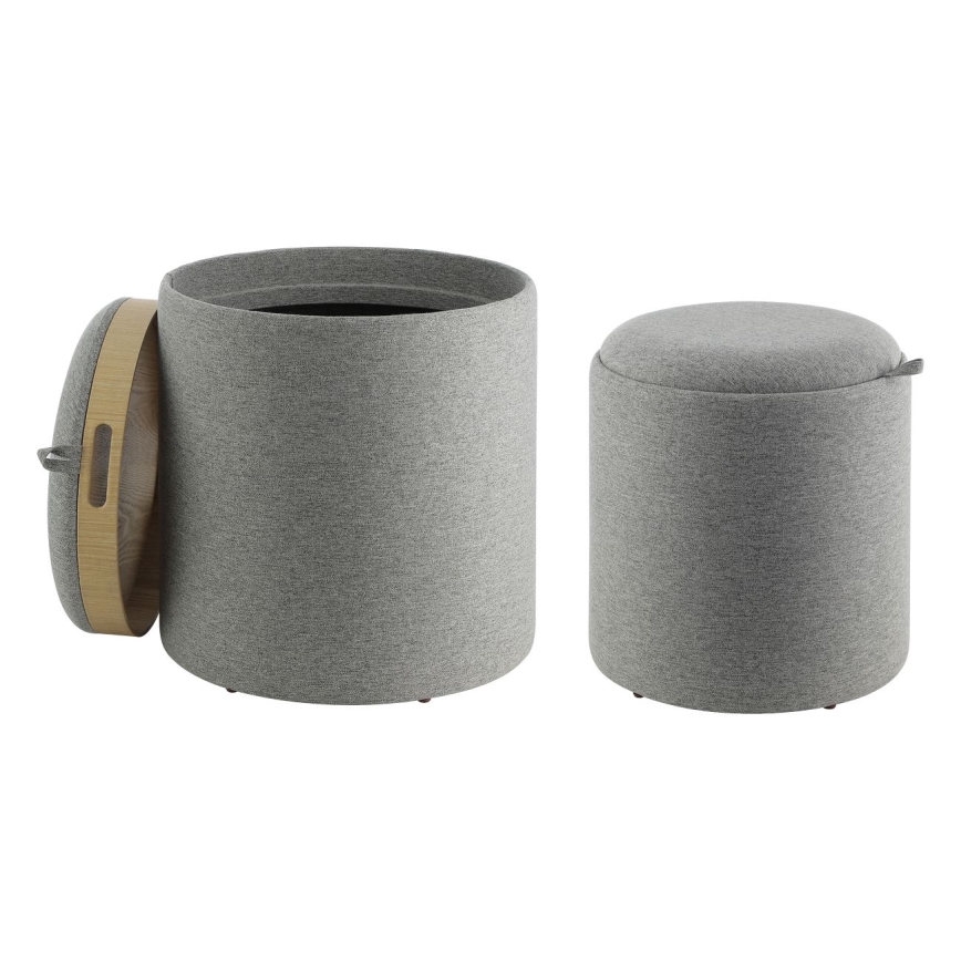 Eglo - SETTI 2x Tabouret halkaisija 34,5/39 cm harmaa