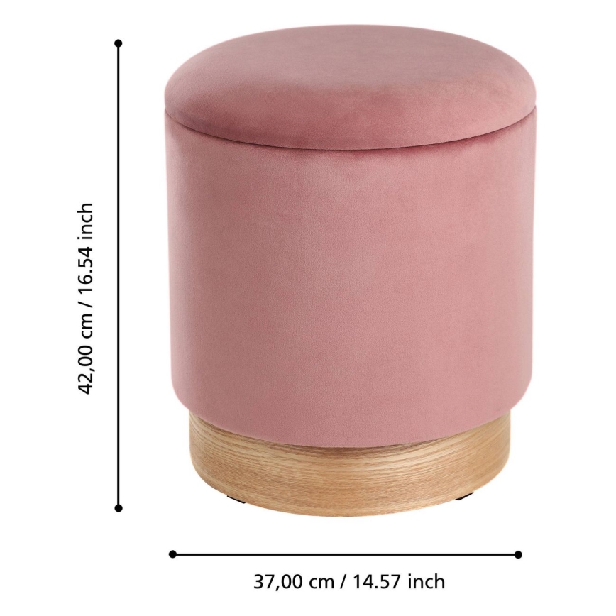 Eglo - SETTI 2x Tabouret halkaisija 30,5/37 cm vaaleanpunainen