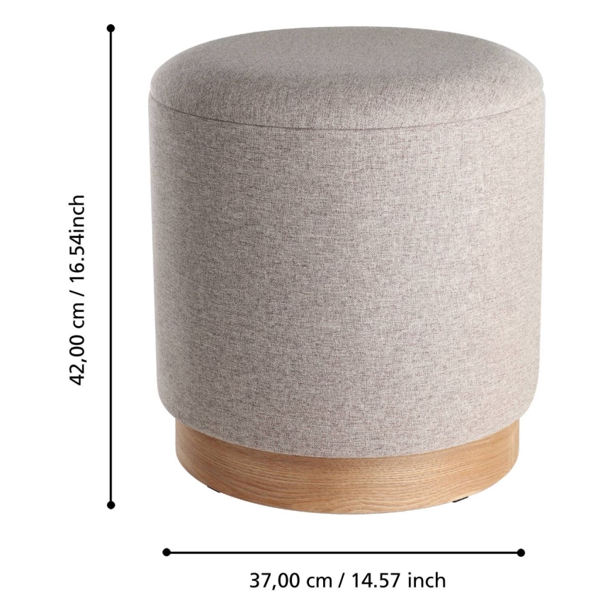 Eglo - SETTI 2x Tabouret halkaisija 30,5/37 cm ruskea