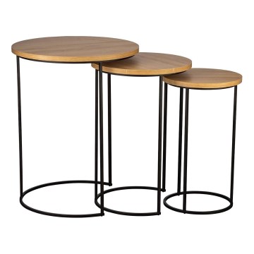 Eglo 424053 - TOWADA 3 kpl sivupöytäsarja ruskea/musta