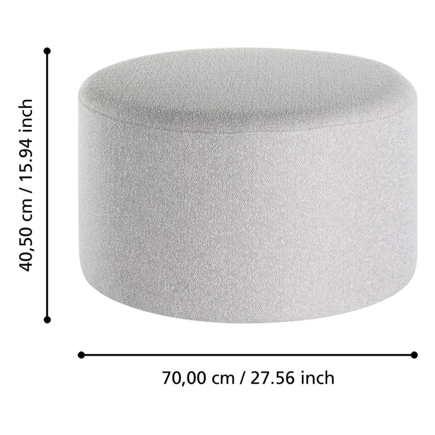 Eglo - SARJA 2x Jakkara Ø 45,5/70 cm harmaa