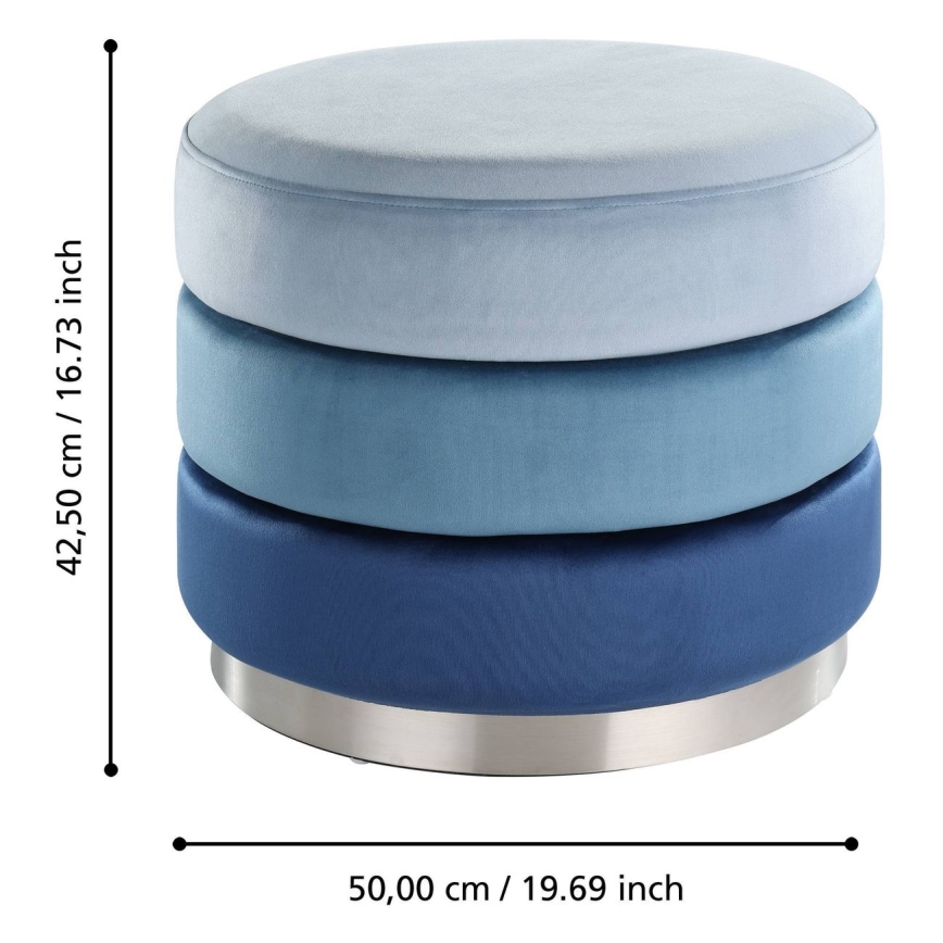 Eglo - Jakkara 42,5x50 cm sininen/kromi