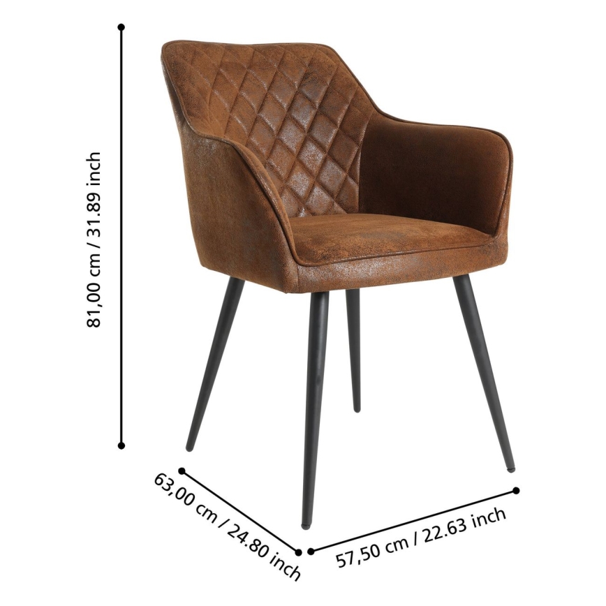 Eglo - Ruokapöydän tuoli 81,5x63 cm ruskea