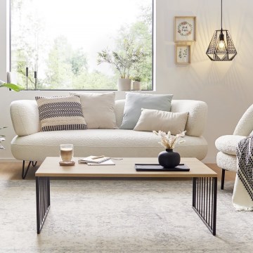 Eglo 424801 - Sohvapöytä AUKSIDE 53,5x100 cm ruskea/musta