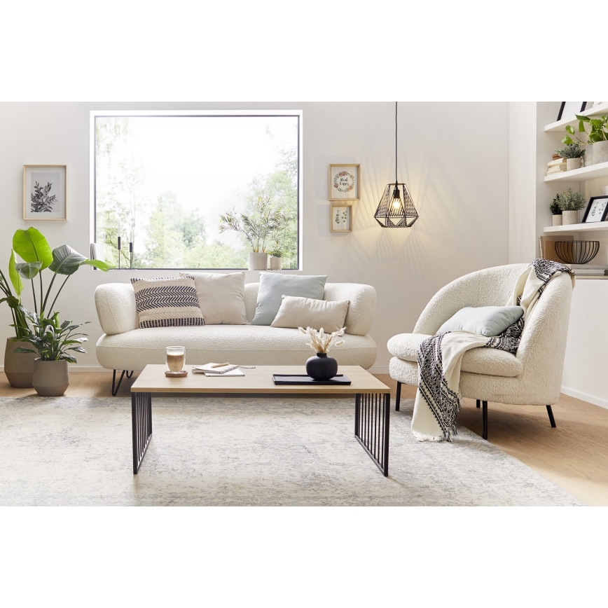 Eglo 424801 - Sohvapöytä AUKSIDE 53,5x100 cm ruskea/musta