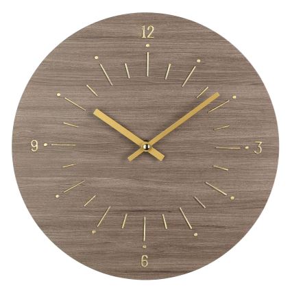 Eglo - Seinäkello 1xAA halkaisija 30 cm ruskea