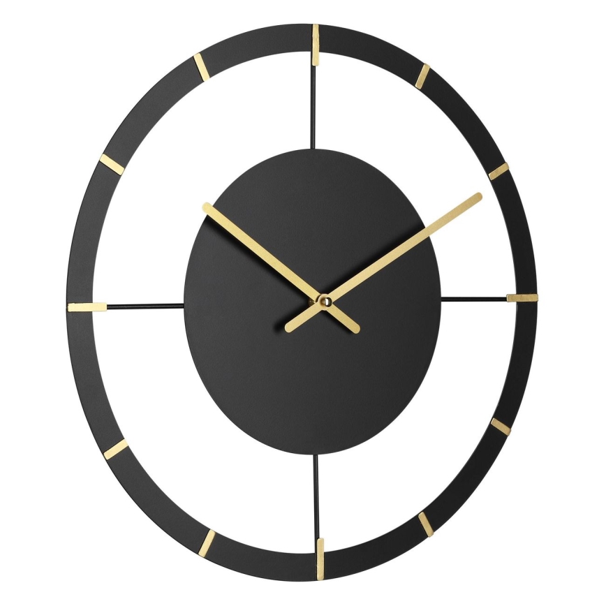 Eglo - Seinäkello 1xAA halkaisija 40 cm musta/kulta