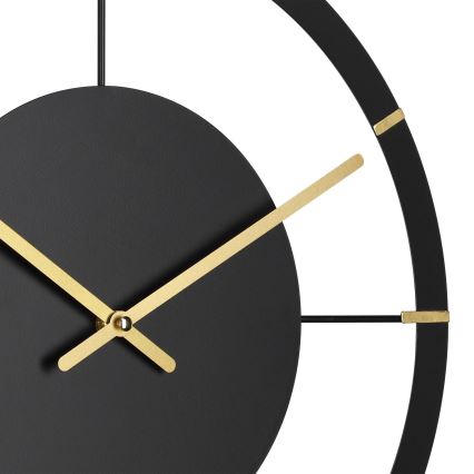 Eglo - Seinäkello 1xAA halkaisija 40 cm musta/kulta
