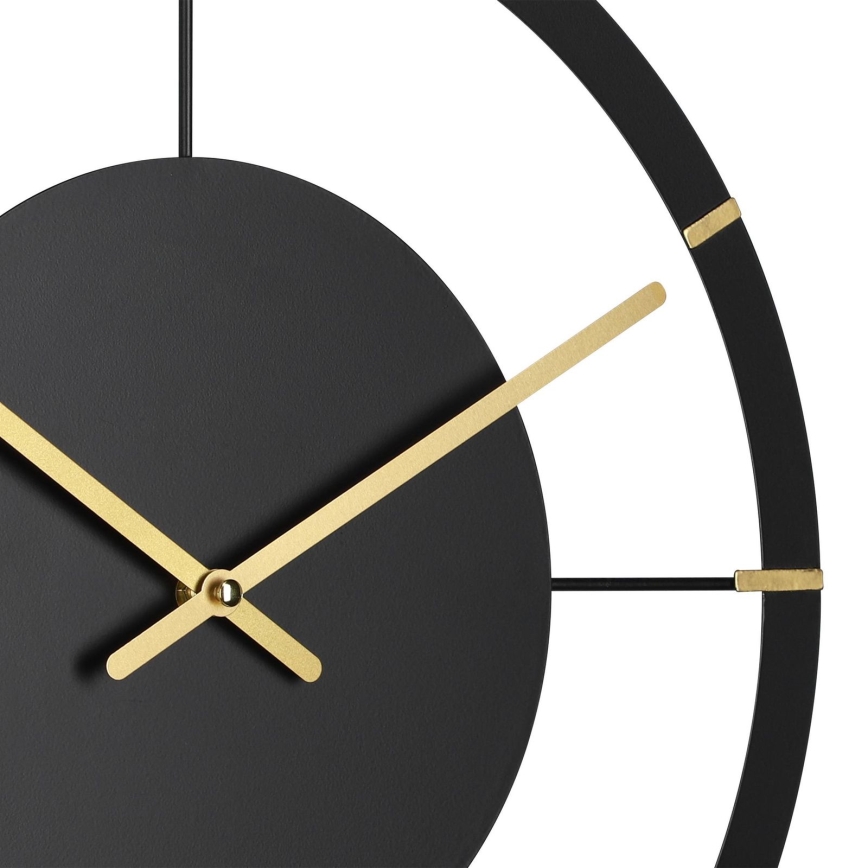 Eglo - Seinäkello 1xAA halkaisija 40 cm musta/kulta