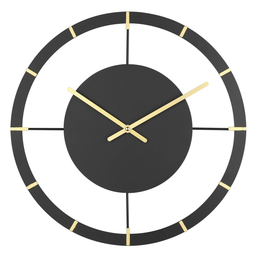 Eglo - Seinäkello 1xAA halkaisija 40 cm musta/kulta