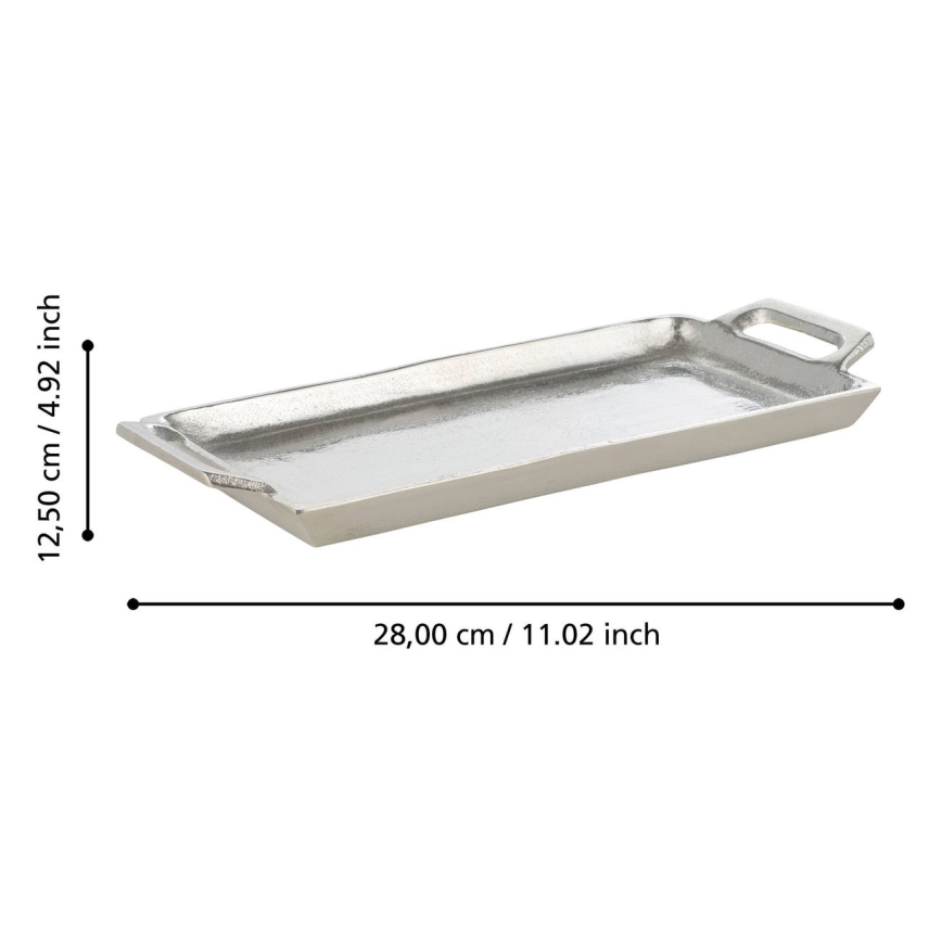 Eglo - Koristetarjotin 12,5x28,5 cm kromi