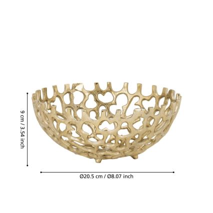 Eglo - Koristetarjotin halkaisija 20,5 cm kulta