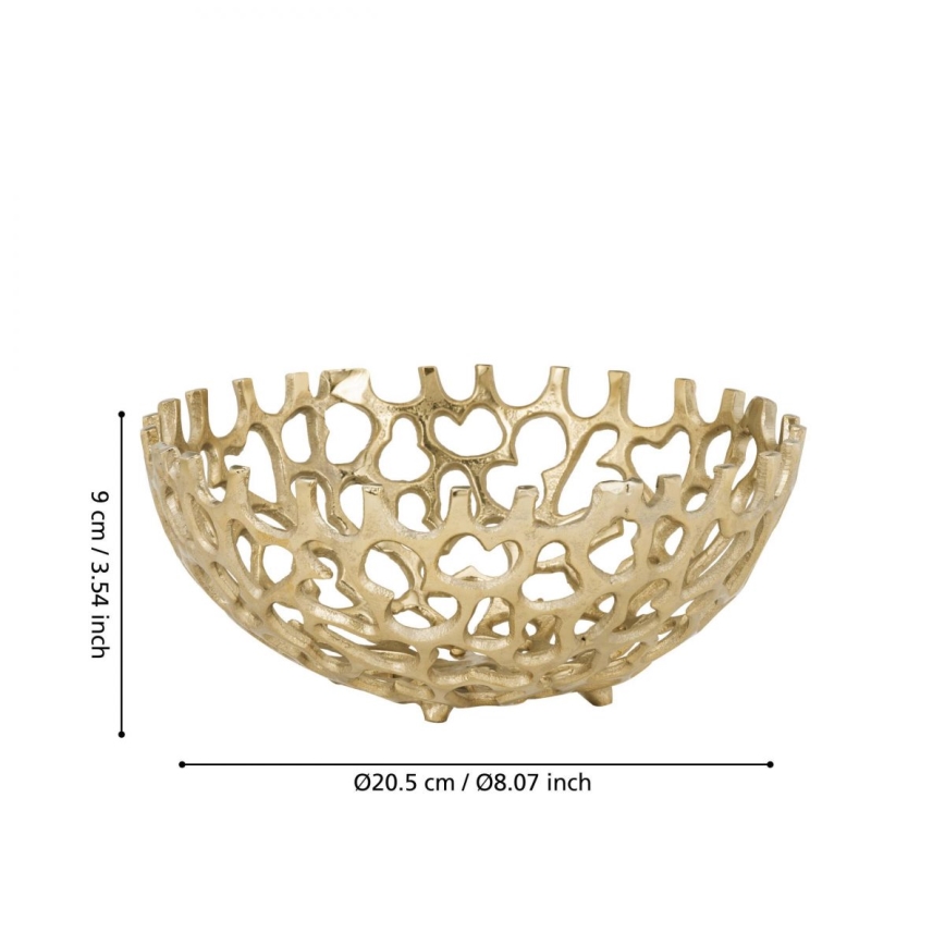 Eglo - Koristetarjotin halkaisija 20,5 cm kulta