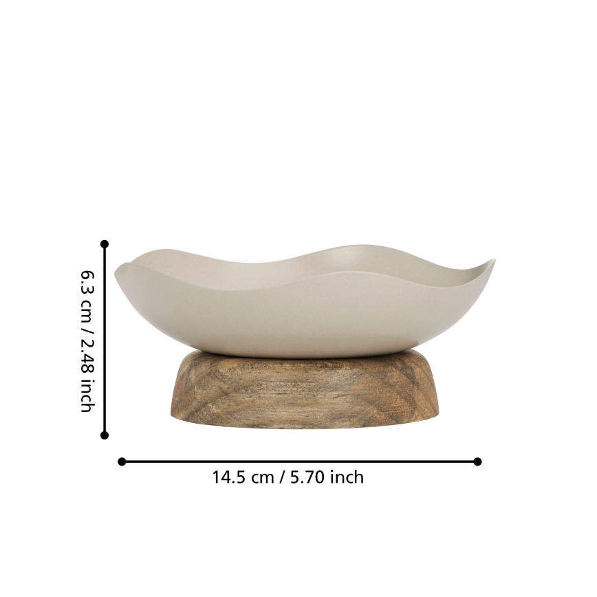 Eglo - Koristetarjotin halkaisija 14,5 cm beige