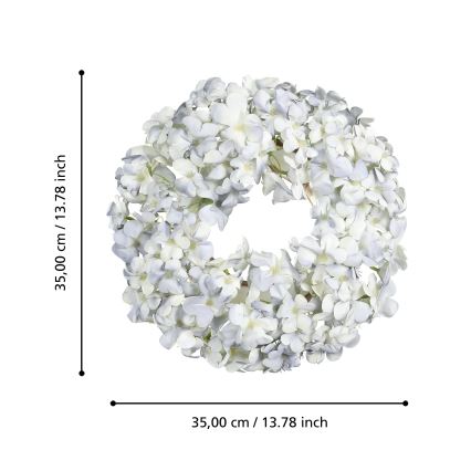 Eglo - Keinotekoinen kukkaseppele halkaisija 35 cm sininen