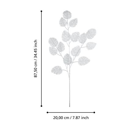 Eglo - Tekokukka 87,5 cm hopea