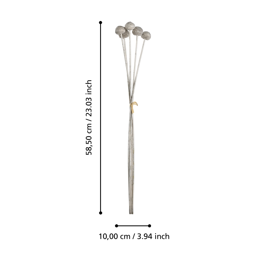 Eglo - Tekokukka 58,5 cm hopea