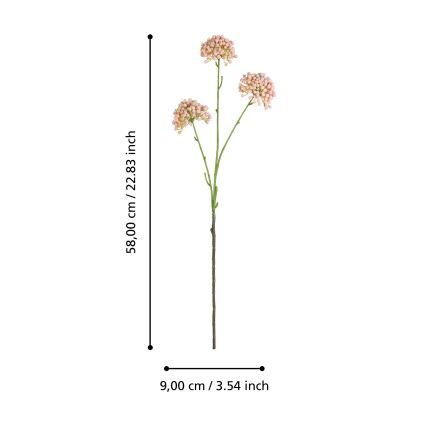 Eglo - Tekokukka 58 cm vaaleanpunainen