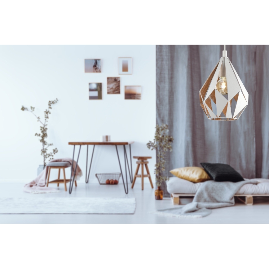 Eglo 43001 - Kattokruunu narulla CARLTON 1xE27/60W/230V