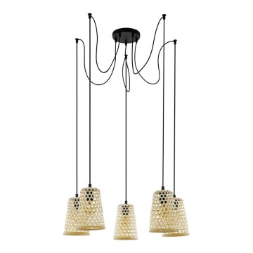 Eglo 43255 - Kattokruunu narulla CLAVERDON 5xE27/40W/230V