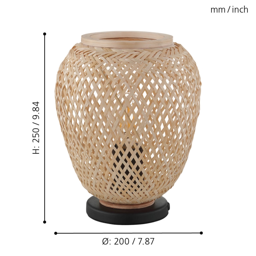 Eglo 43263 - Pöytävalaisin DEMBLEBY 1xE27/40W/230V