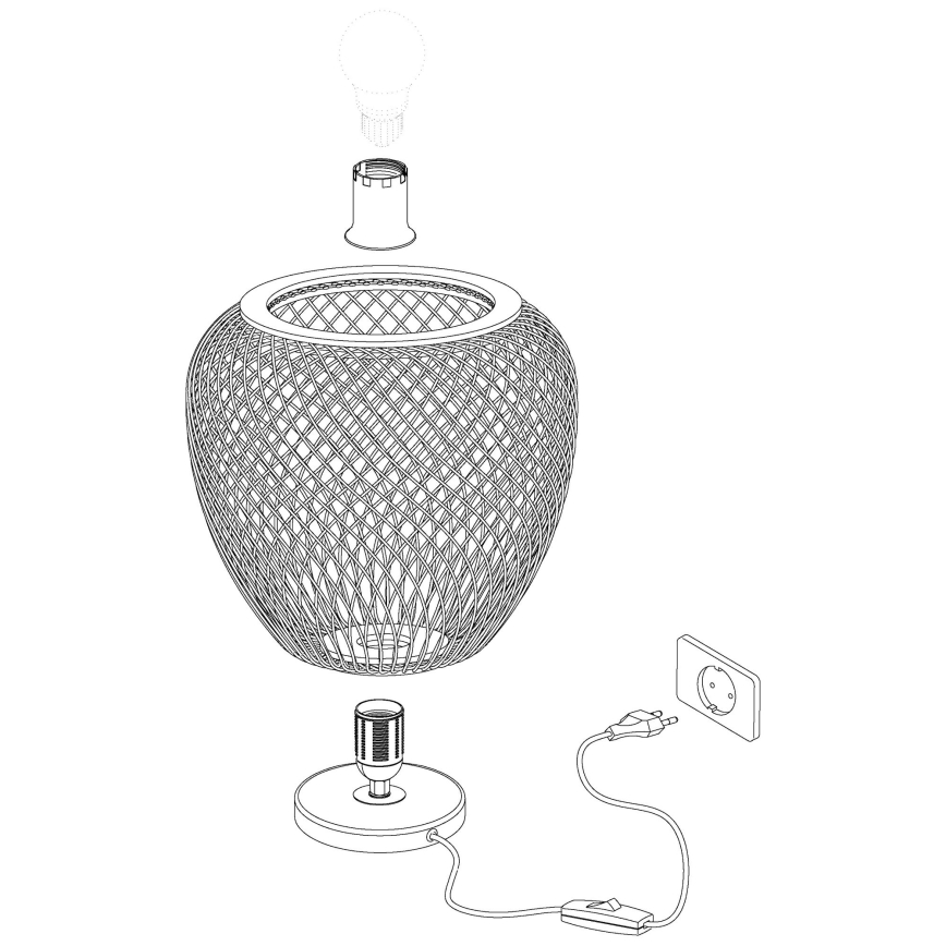 Eglo 43263 - Pöytävalaisin DEMBLEBY 1xE27/40W/230V