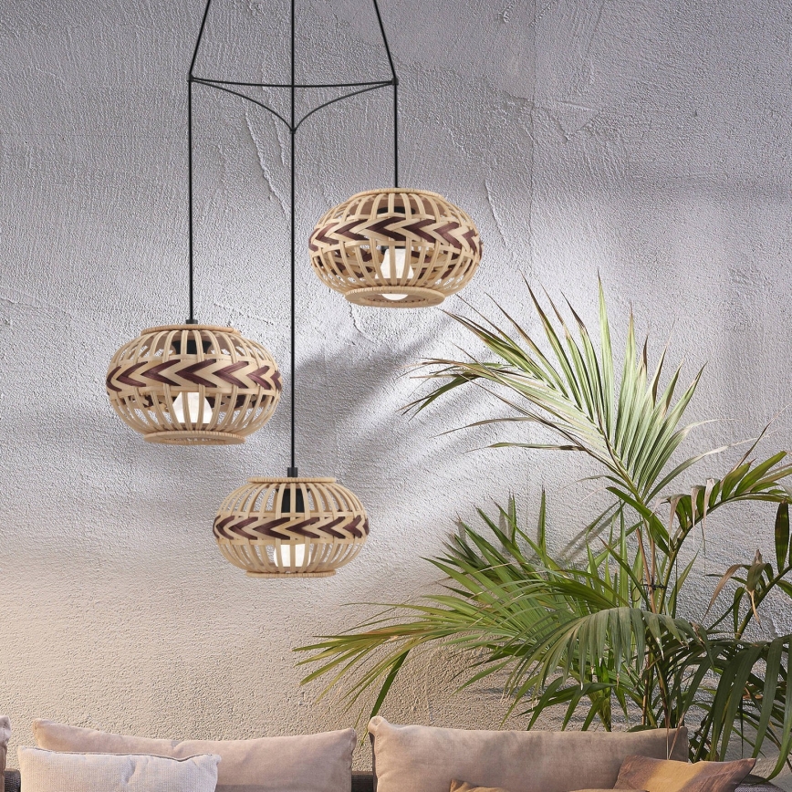 Eglo 43273 - Kattokruunu narulla DONDARRION 3xE27/40W/230V