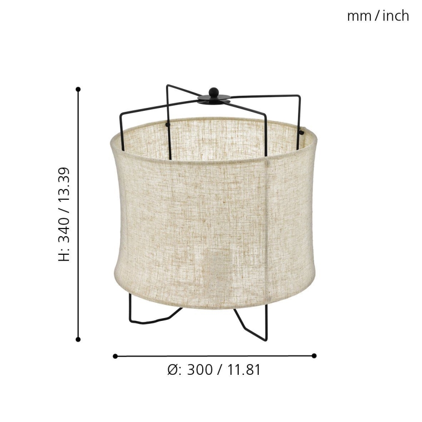 Eglo 43293 - Pöytävalaisin BRIDEKIRK 1xE27/40W/230V