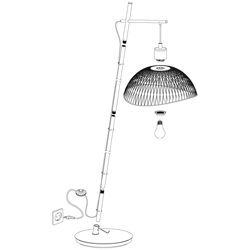 Eglo 43307 - Lattialamppu POMPEYA 1xE27/60W/230V