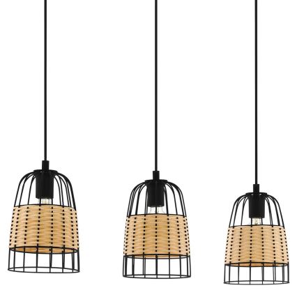 Eglo 43313 - Kattokruunu narulla ANWICK 3xE27/40W/230V