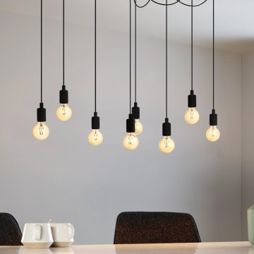 Eglo 43322 - Kattokruunu narulla HOGSMILL 8xE27/40W/230V