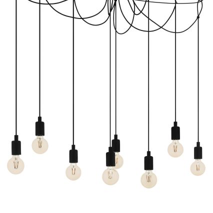 Eglo 43322 - Kattokruunu narulla HOGSMILL 8xE27/40W/230V