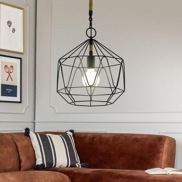 Eglo 43328 - Kattokruunu narulla COTTINGHAM 1xE27/40W/230V