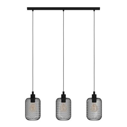 Eglo 43333 - Kattokruunu narulla WRINGTON 3xE27/60W/230V