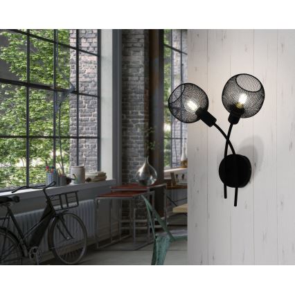 Eglo 43375 - Seinävalaisin WRINGTON 1 2xE14/40W/230V