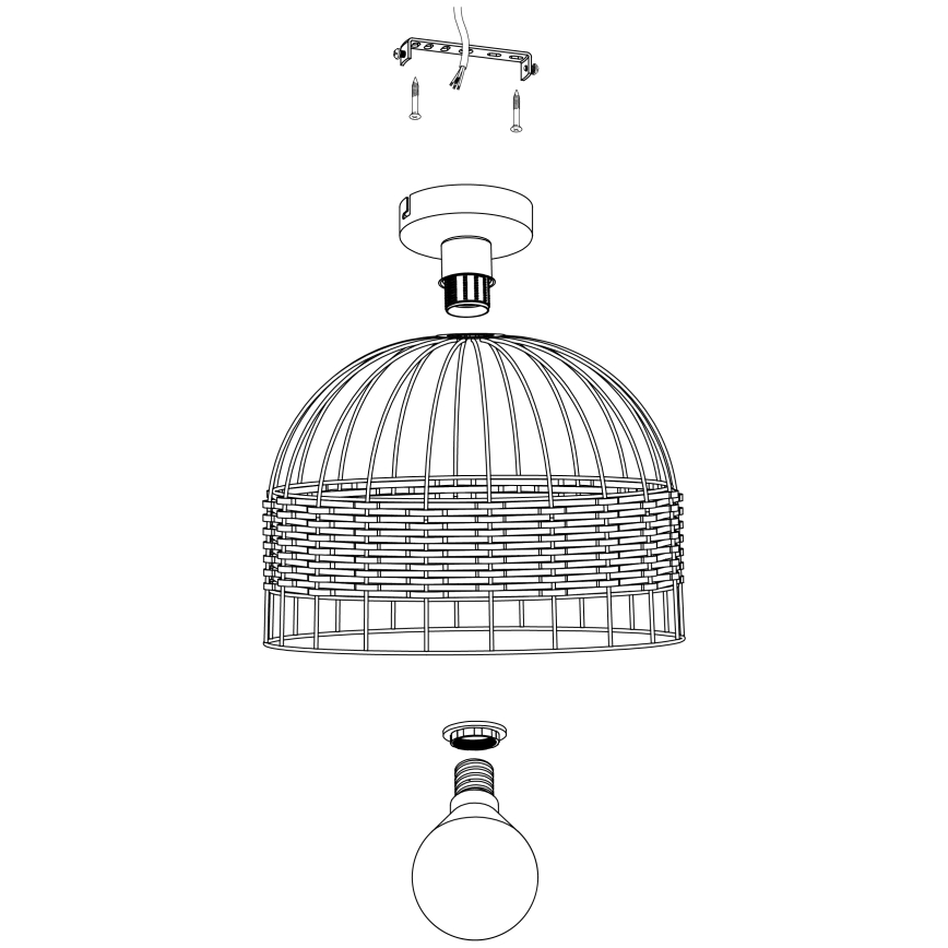 Eglo 43398 - Kattovalo ANWICK 1xE27/60W/230V