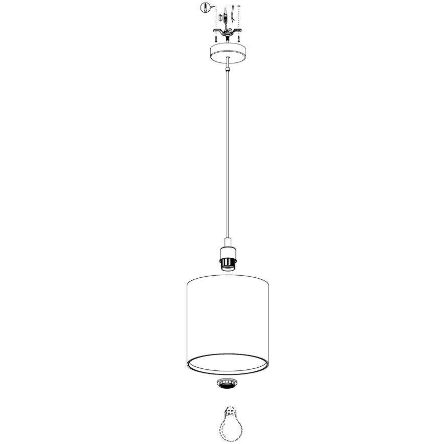Eglo 43401 - Kattokruunu narulla ARNHEM 1xE27/40W/230V