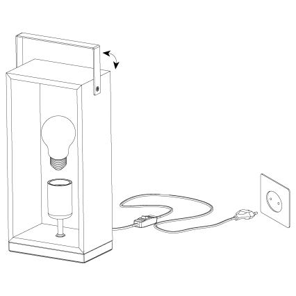 Eglo 43415 - Pöytävalaisin FAMBOROUGH 1xE27/40W/230V
