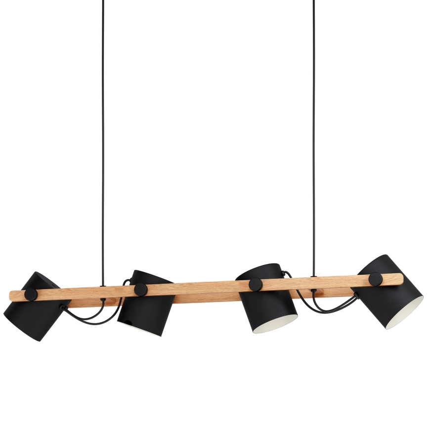 Eglo 43424 - Kattokruunu narulla HORNWOOD 4xE27/28W/230V