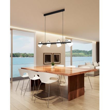 Eglo 43425 - Kattokruunu narulla HORNWOOD 1 4xE27/28W/230V