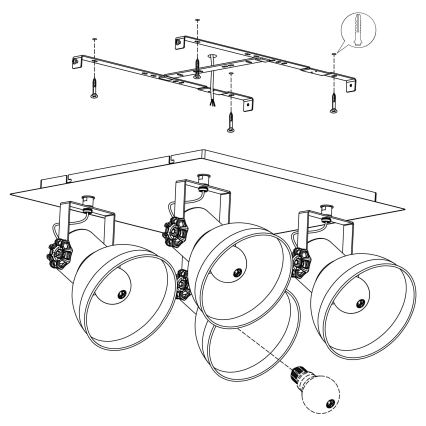Eglo 43434 - Kohdevalo BARNSTAPLE 2 4xE27/40W/230V