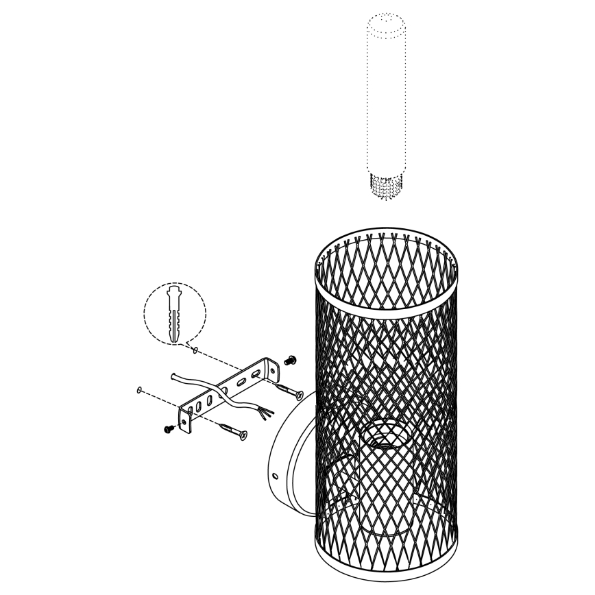 Eglo - Seinävalo 1xE27/40W/230V